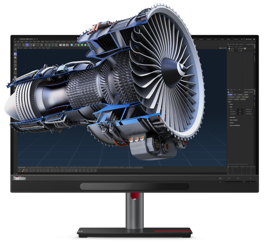 A computer monitor with a jet engine

Description automatically generated